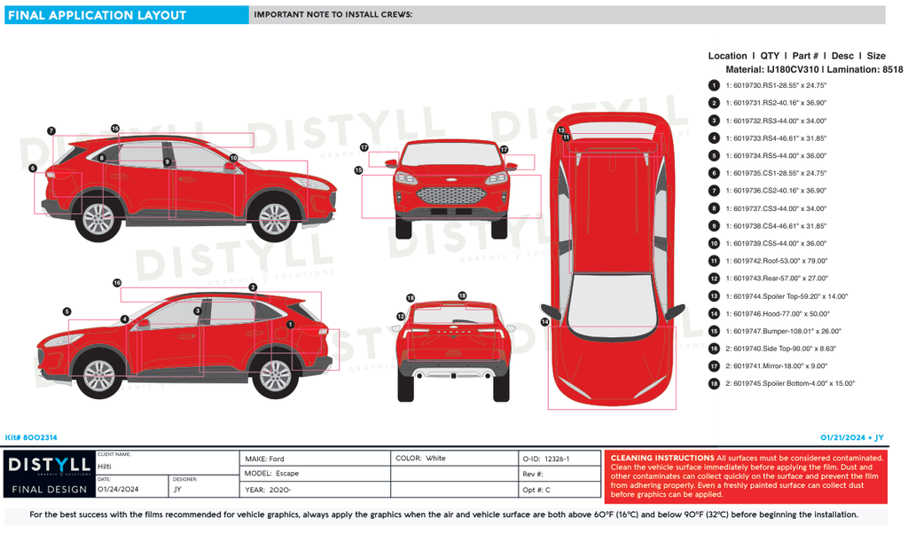 Hilti, Ford, Escape, 2020- Red Wrap Kit