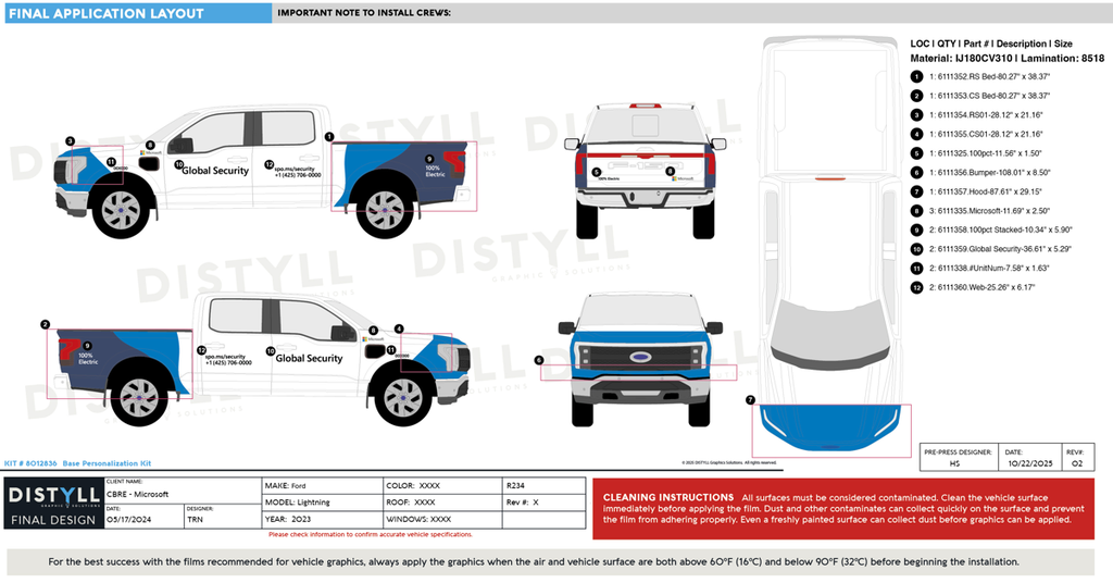 CBRE, Microsoft Security, Ford, F150 Lightning, SuperCrew, 5ft5in Bed, 2023