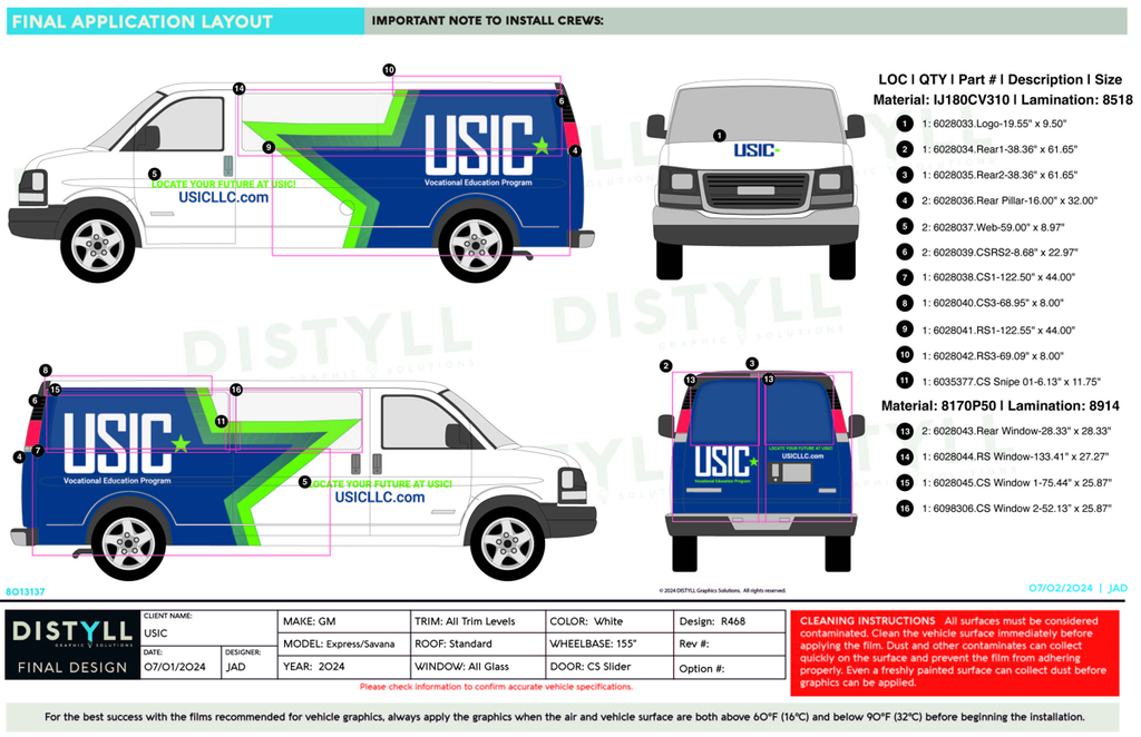 USIC, Chevrolet, Express, 155 WB, Slider door, Passenger Van