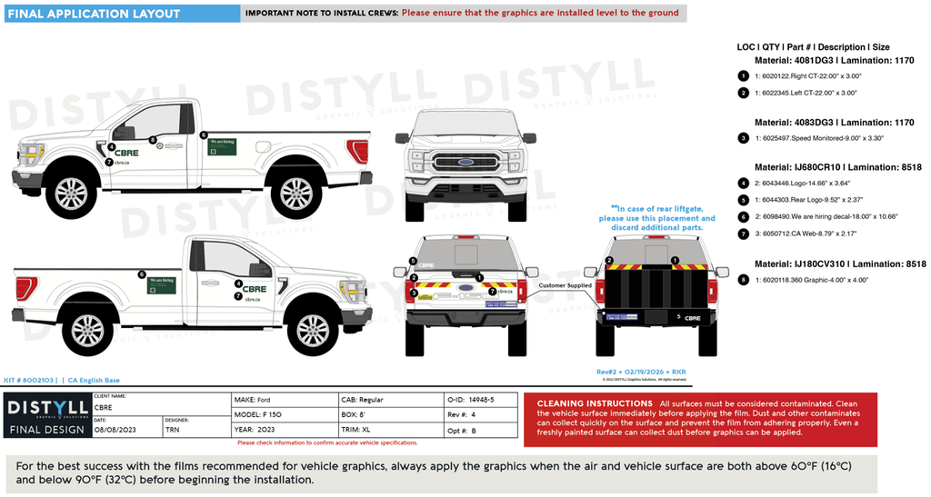 CBRE, Ford, F 150, Regular Cab, 8ft Box, 2023