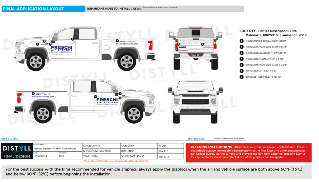 Service Experts - Freschi Commercial, Cheverolet, Silverado 2500, Crew Cab, 6ft5in Box, 2024