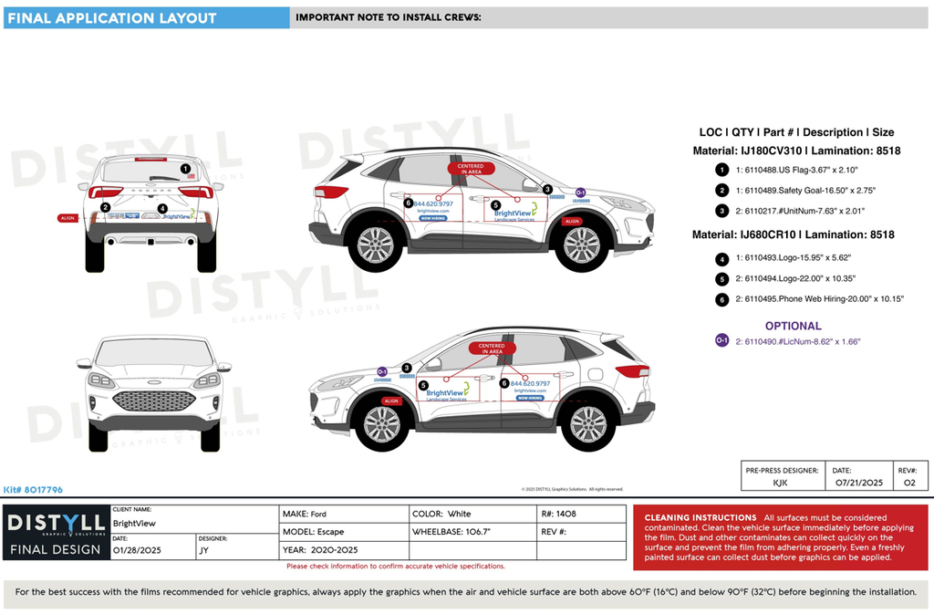 BrightView, Conversion, Ford, Escape, 106_7in WB, 2025