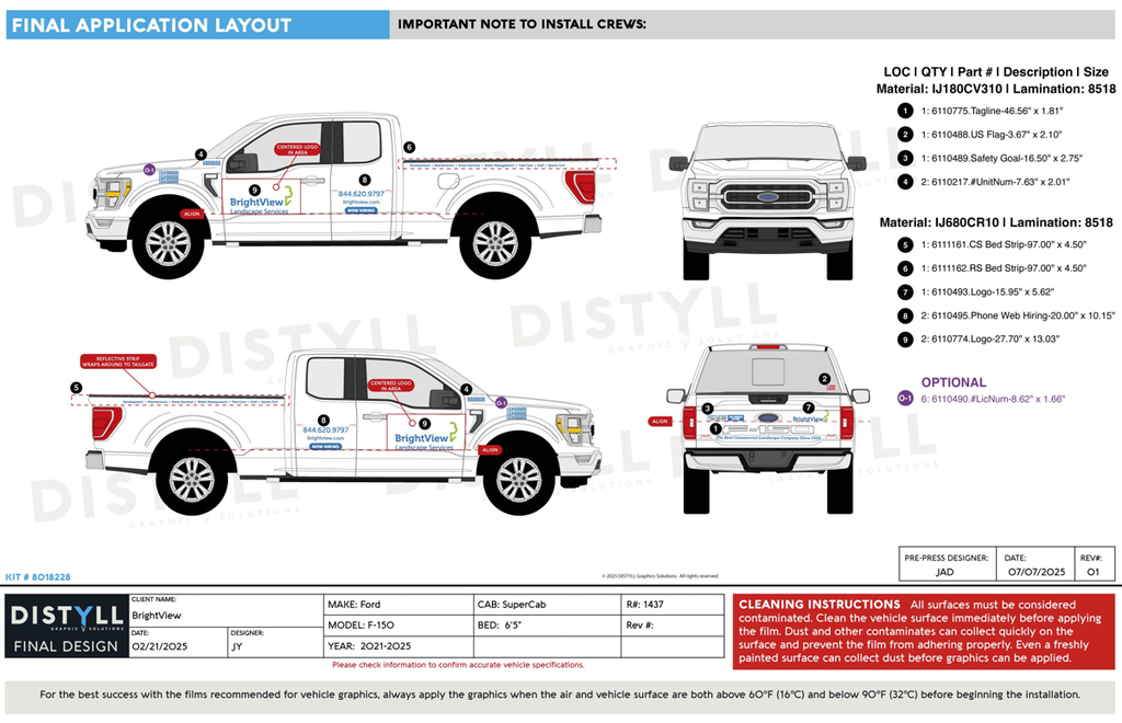 BrightView, Ford, F150, SuperCab, 6ft5in Bed, 2025
