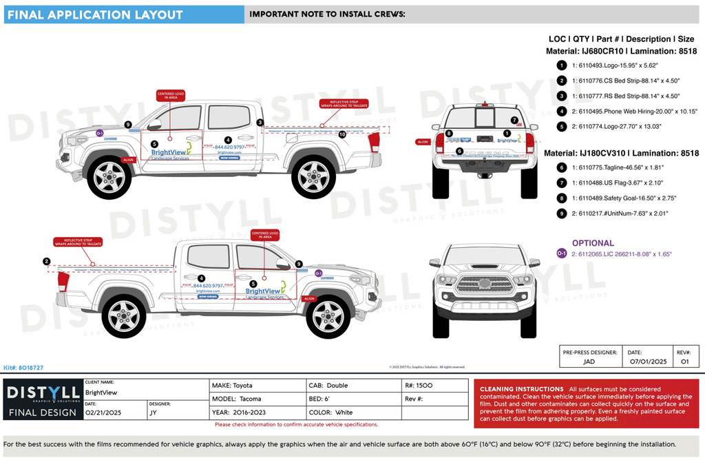 BrightView, Toyota, Tacoma, Double Cab, 6ft Bed, 2016