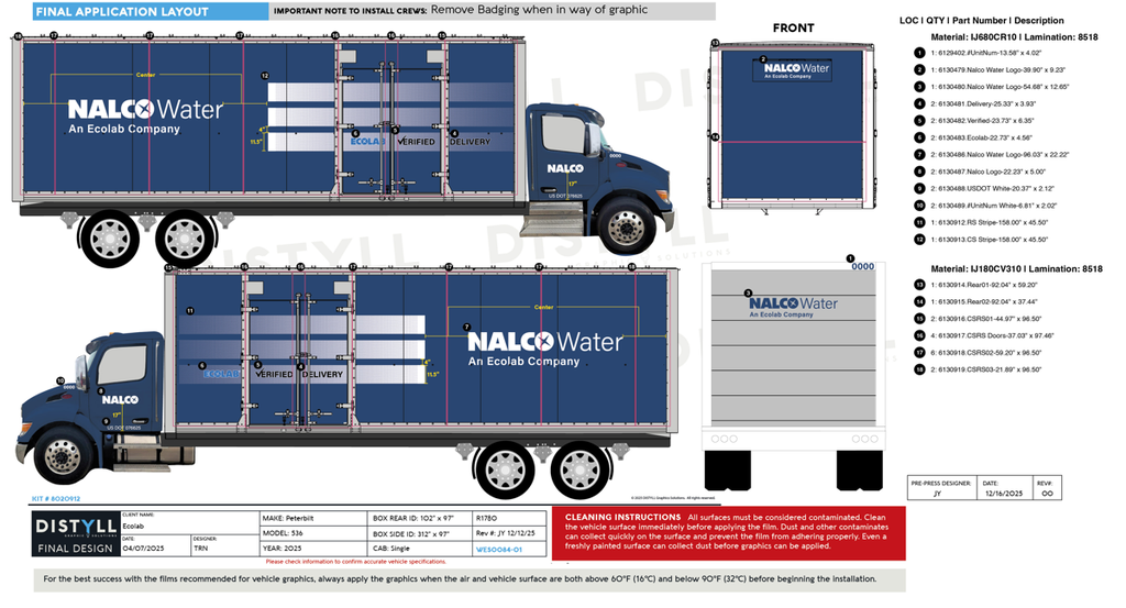 Ecolab, Nalco, Wabash, Peterbilt, 536, Single, 26ft w x 97in h