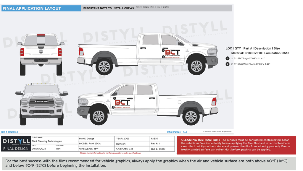 BCT, RAM 2500, Tradesman, Crew Cab, 8ft Bed, 169WB, 2025