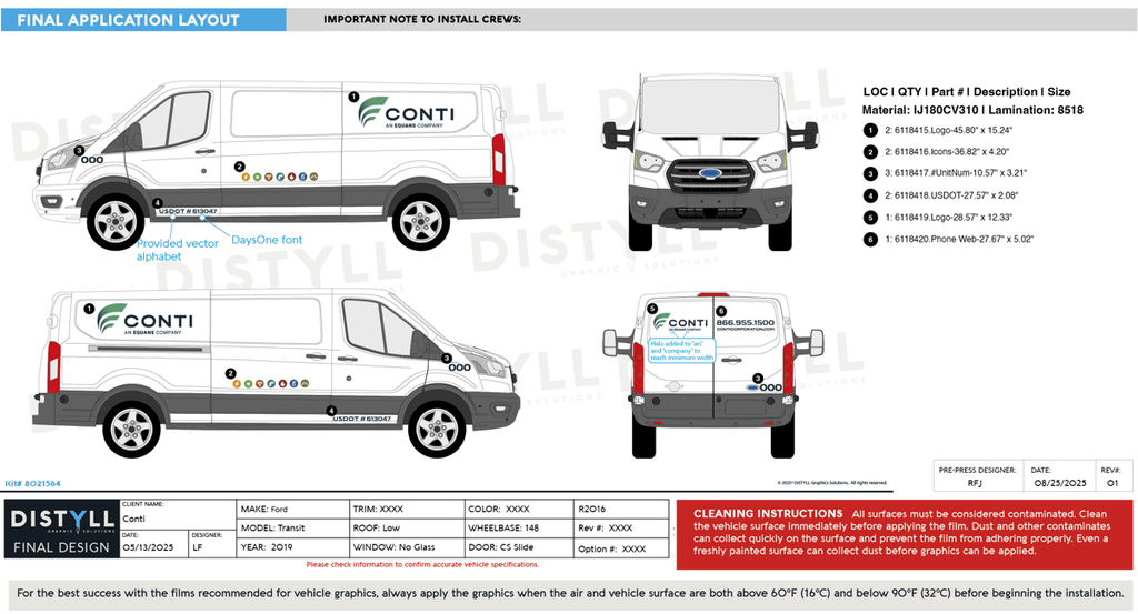 Conti,  Ford, Transit, XL, Low Roof, 148WB, CS Slider, Rear Barn Doors, No Cargo Glass, 2025