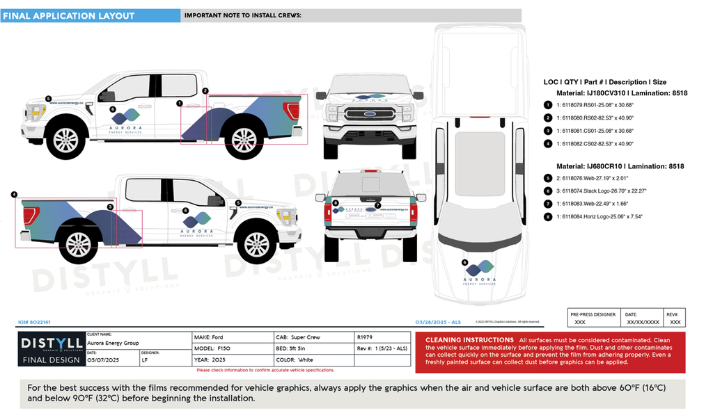 Aurora Energy Group, Ford, F150, All Trim, SuperCrew, 5ft, 128WB