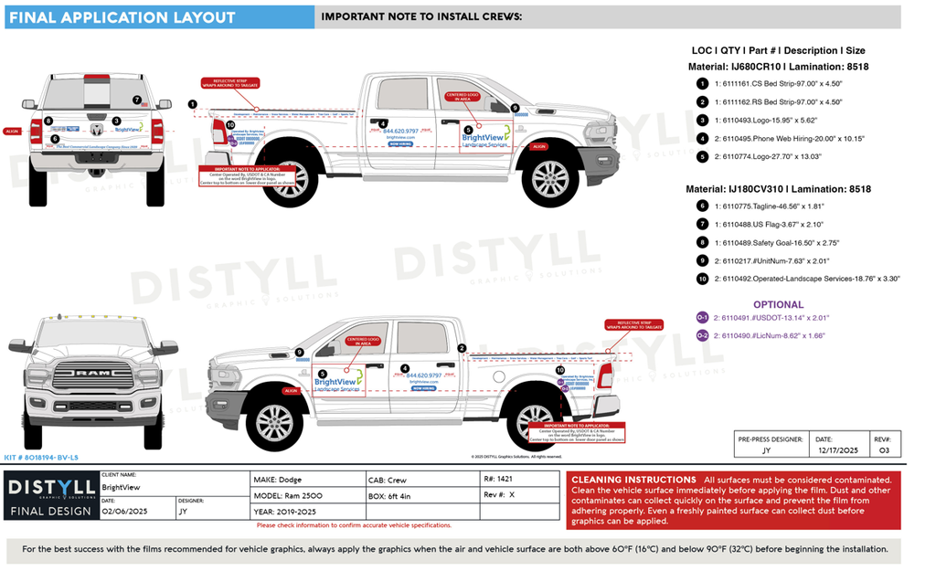BrightView, Ram 2500, CrewCab, 6ft6in Bed, 2025, R1421
