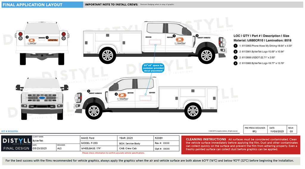ByVerTek, Ford, F-350, Crew Cab, Service Body, 179WB, 2025