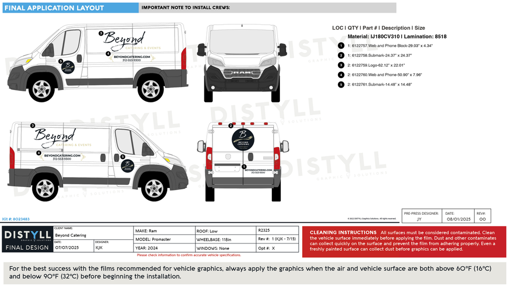 Beyond Catering, Ram, Promaster, LR, 118WB, CS Slider, No Glass_R2325