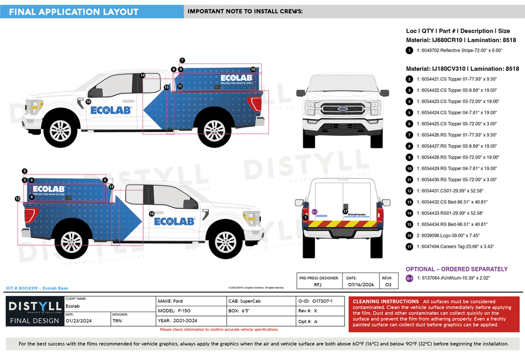 Ecolab, Pest/Institutional, Ford, F150, SuperCab, 6ft5in Bed, Topper, 2024