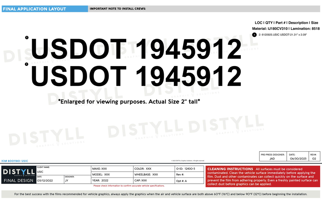 USIC, USDOT Numbers