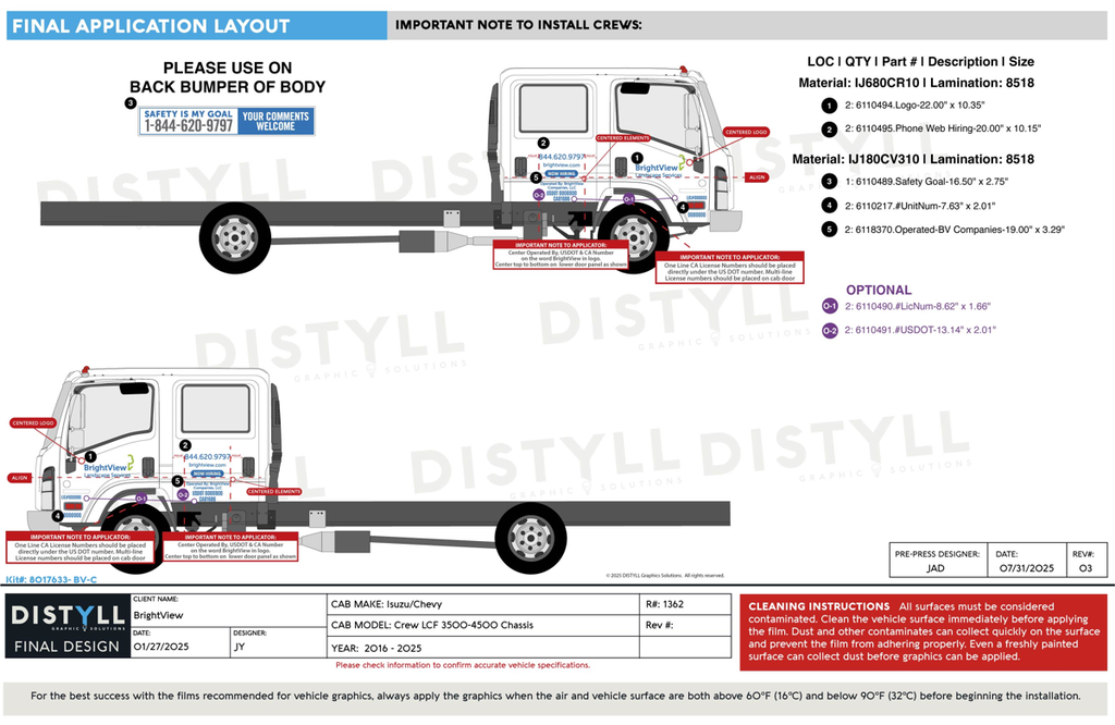 BrightView, Conversion, Isuzu, Chevy, Crew Cab Chassis, LCF 3500-4500, 2025