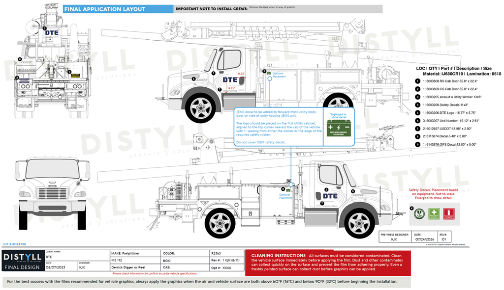 DTE, Freightliner, M2, 112, Derrick Digger or Reel