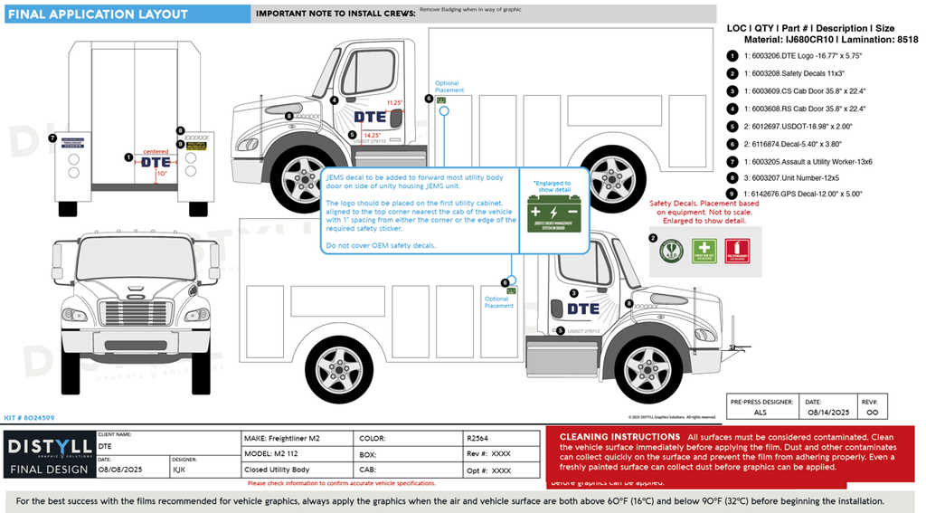 DTE, Freightliner, M2, 112, Closed Utility Body, R2564