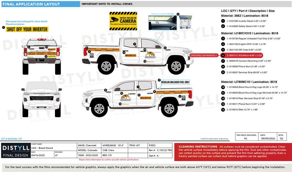 Blood Hound, Chevy, Colorado, Crew Cab, 5ft5in Bed, 2023
