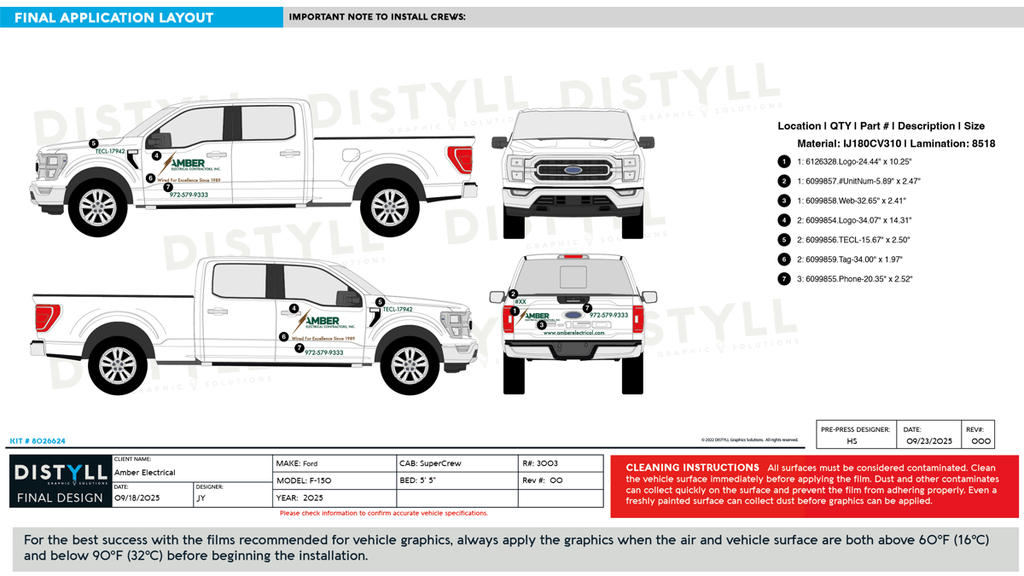 Amber Electrical, Ford, F150, SuperCrew, 5ft 5in Bed, 2025_R3003