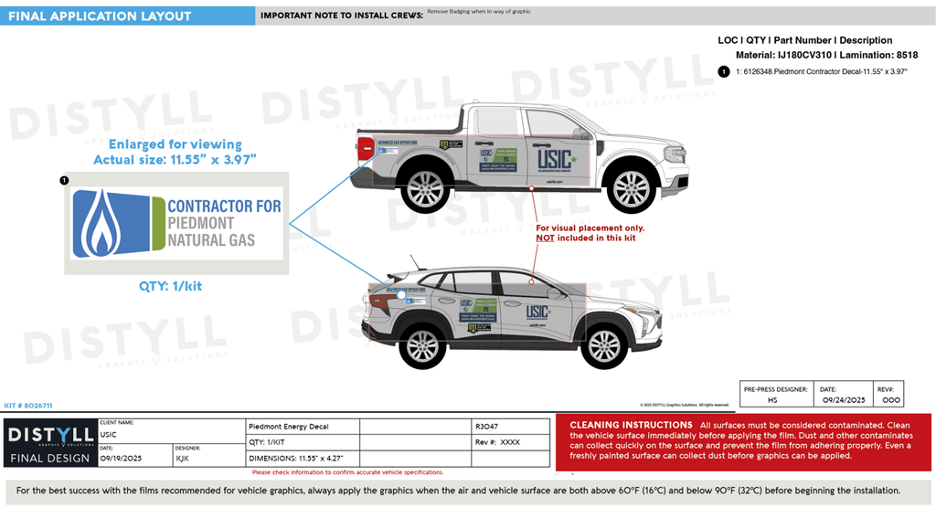 USIC, Piedmont Energy Decal_R3047