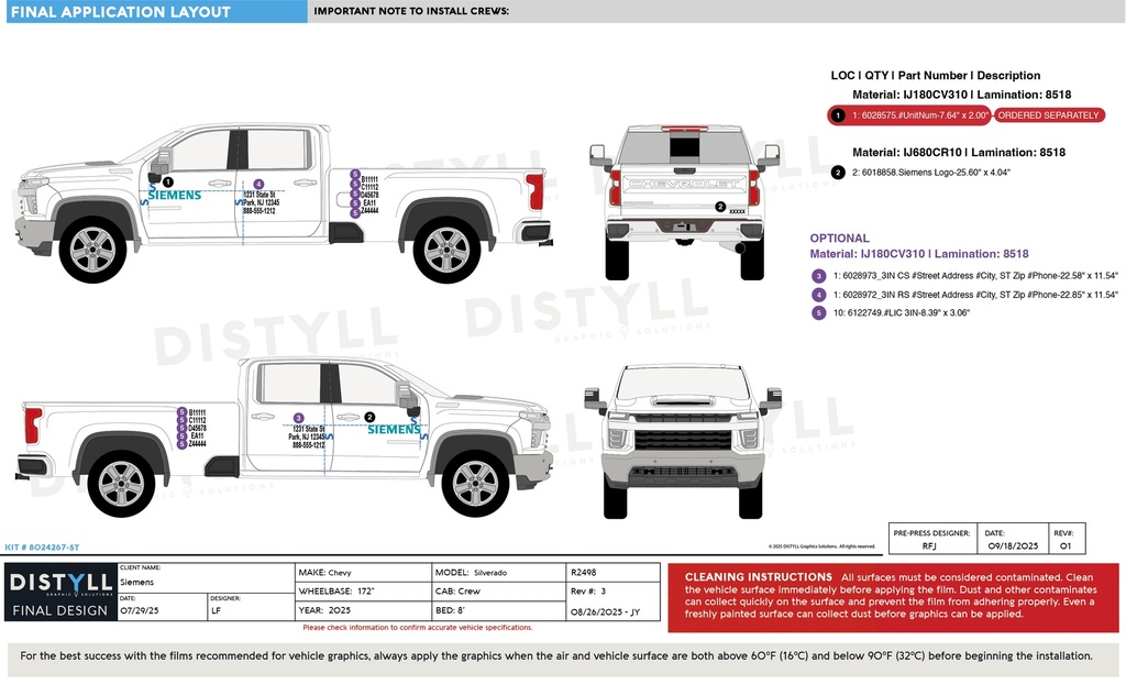 Siemens, Chevy Silverado 2500, Crew Cab, 172 WB, 8ft Bed, 2025_R2498