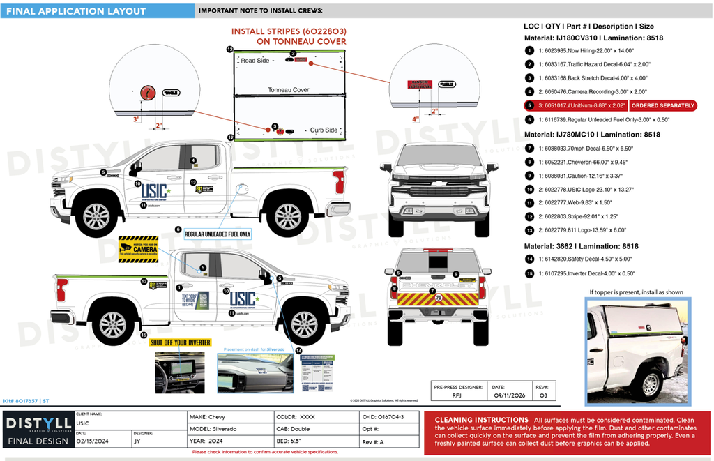 USIC, Chevy, Silverado, Double Cab, 6ft5in, 2024