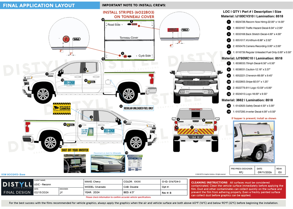 USIC, RECONN, Chevy, Silverado, Double Cab, 6ft5in, 2024