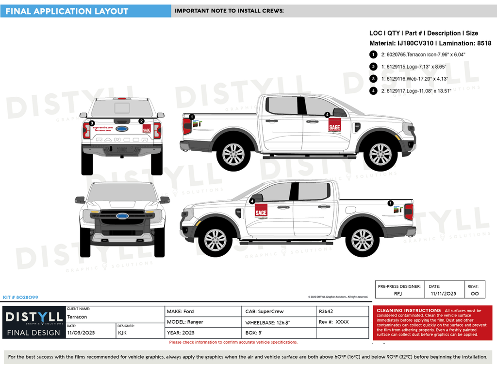 Terracon, Sage Environmental, Ford, Ranger, SuperCrew, 5ft, 126_8WB, 2025_R3642