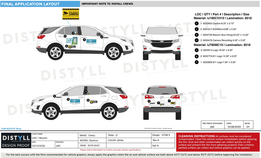 Reconn, USIC, Chevrolet, Equinox, Full Kit