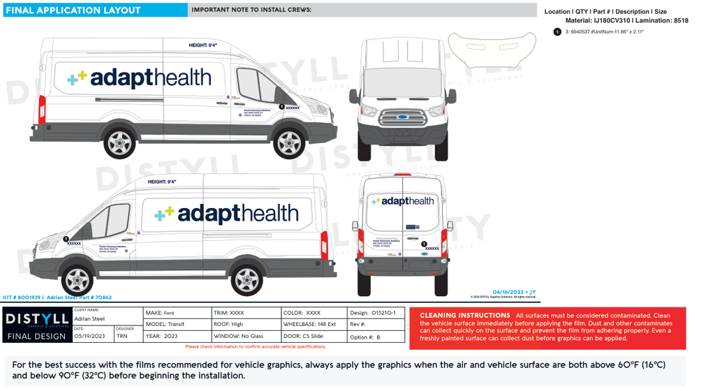 Adapt Health Unit Number PRZ Graphics Kit