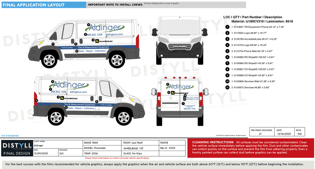 Aldinger, Ram, Promaster, 118WB, LR, NG, 2026