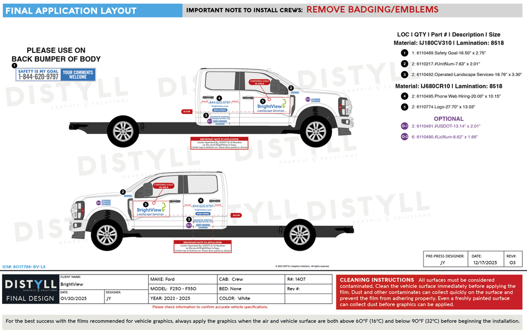BrightView Conversion, Ford, F250-550, CrewCab Chassis, 2025