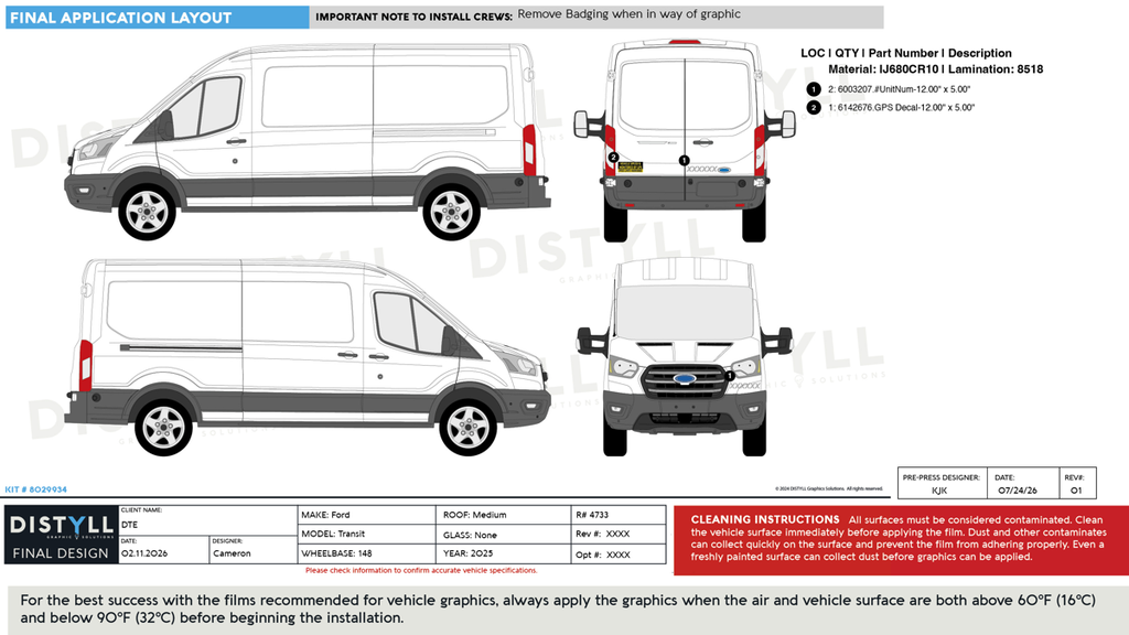 DTE, HPP ONLY, Ford, Transit, 148, MR, NG, CS Slide, 2026