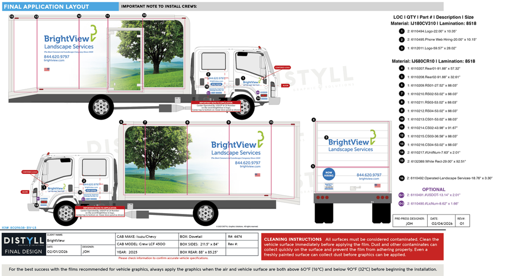 BrightView Conversion, Isuzu, Chevy, Crew Cab, LCF 4500, 16ft Box, Proscape, 2024
