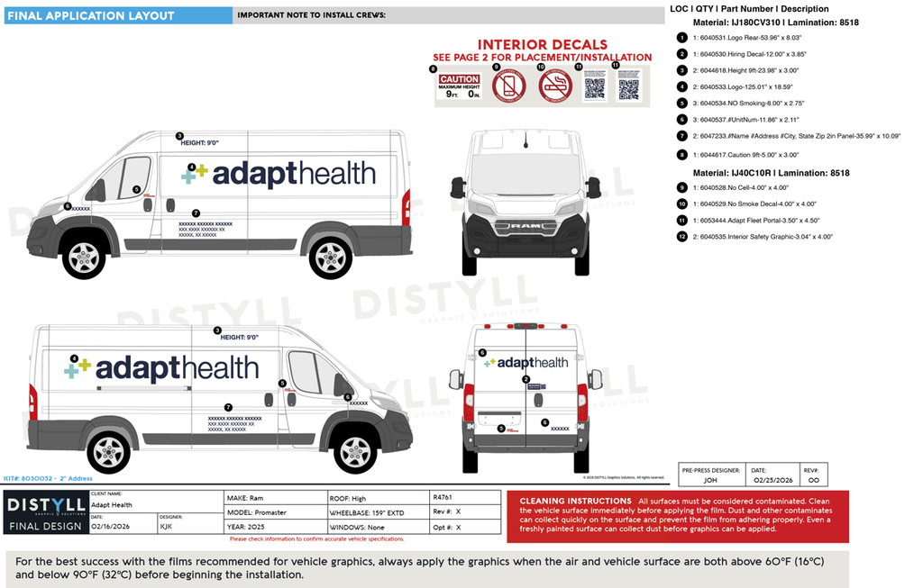 Adapt Health, RAM, Promaster, HR, 159 EXTD WB, CS Slider, NG, 2025