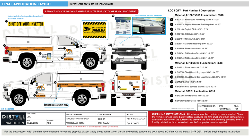 USIC, Blood Hound, Chevrolet, Silverado, 1500, Regular Cab, 8ft bed, 139_56WB, Walk In Topper, 2026