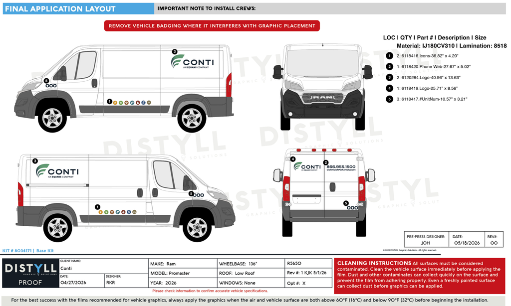 Conti, Ram, Promaster, 136WB, LR, NG, 2026