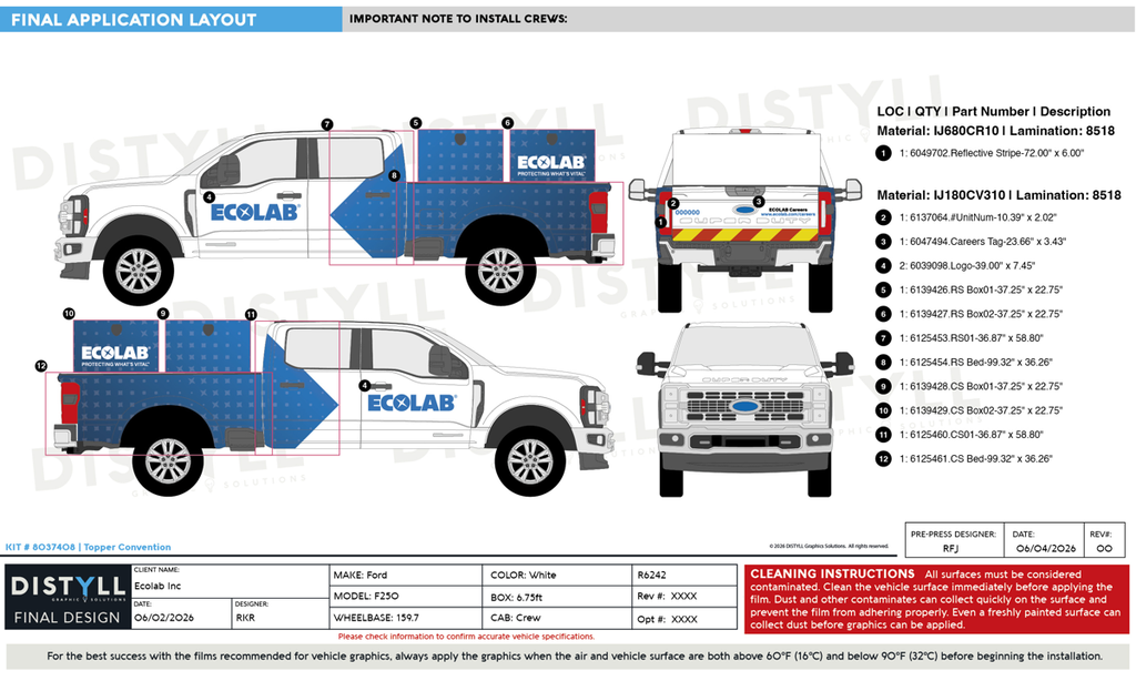 Ecolab Inc, Ford, F250, Crew, 6_75ft bed, 159_7WB, 2026