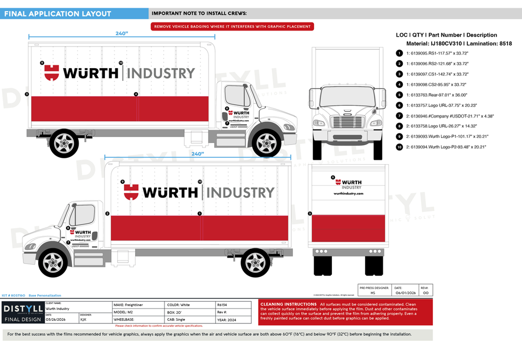 Wurth Industry, Freightliner, M2, 20ft Box, Rear Rollup