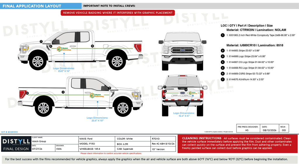 Walsh Group, Walsh Kokosing, 10in Version, Ford, F150, XL, Supercab, 6_5ft Bed, 145_4WB, 2026