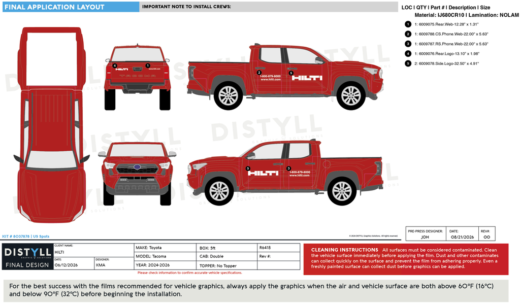 HILTI, US, Toyota, Tacoma, All Trim, Double Cab, 5ft Bed, 131_9WB, 2027
