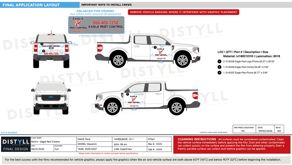 Rollins, Eagle Pest Control, Ford, Maverick, SuperCrew, 54inBox, 121_1WB, 2025-2027