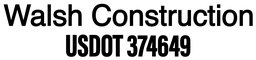 Walsh Construction Black USDOT - Single Part