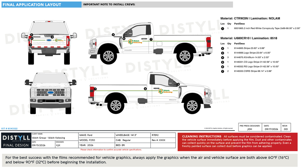 Walsh Group, Walsh Kokosing, Ford, F250, Regular Cab, 8ft Bed, 141_5WB, 2026