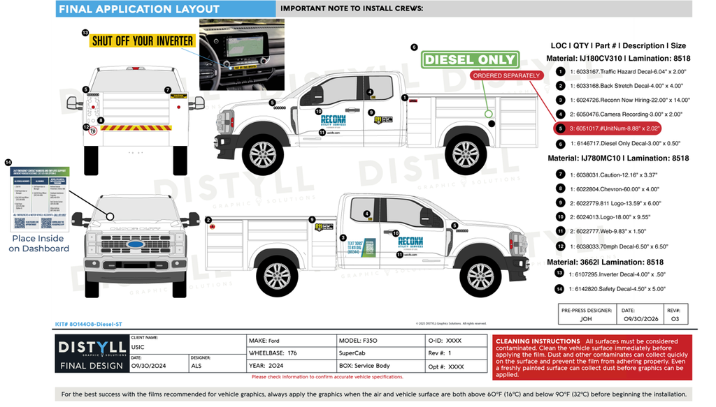 USIC, Reconn, Ford, F350, SuperCab, 176WB, Service Body, 2024
