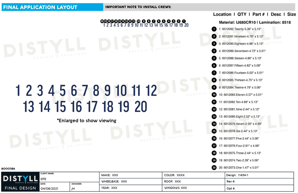 DTE Unit Numbers