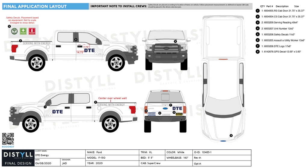 DTE, Ford, F150, SuperCrew, 5.5 bed, XL Trim