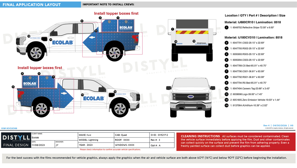 Ecolab, Pest/Institutional, Ford, Lightning, Box Topper