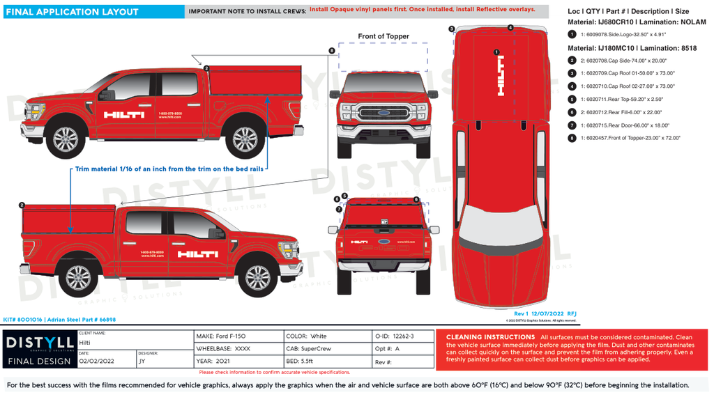 Hilti, ARE Topper, Ford F150, Hybrid Super Crew, 5ft 5in Bed, Tiles
