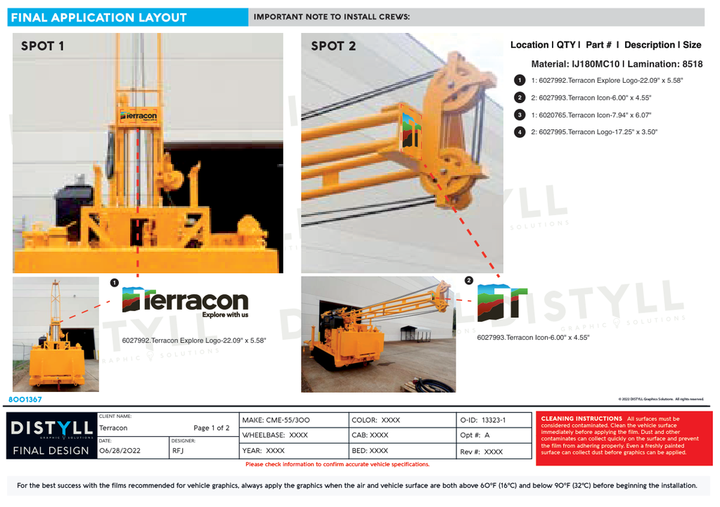 Terracon, CME-55_300 Spot Graphics Kit