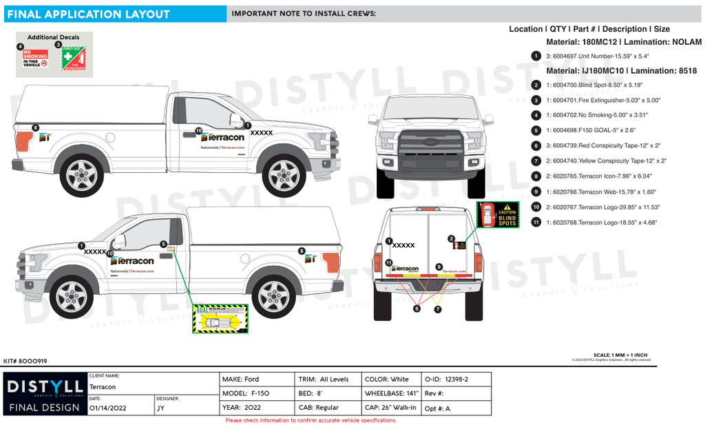 Terracon, Ford F150, 141 WB, Regular Cab, 8ft Bed, Walk-in Utility Topper, 2022-